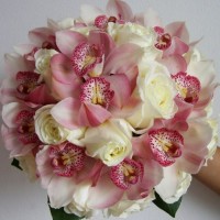 Свадебный букет -  орхидеи розы